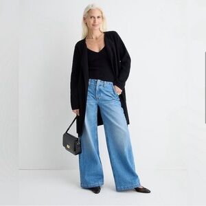 J. Crew 365 Women's Black Juliette Collarless Sweater-blazer Size Small 🥂